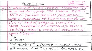 Numerical from Ground Water  Unit7  Hydrology  Prashant YT  Confined amp unconfined aquifer [upl. by Swain]