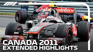 Extended Race Highlights  2011 Canadian Grand Prix [upl. by Euqinu198]