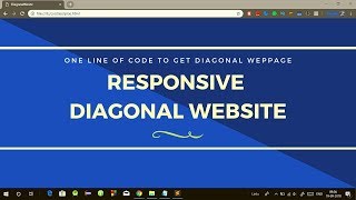 Responsive Diagonal Website Design Tutorial  Diagonal Background CSS  Angled Website Design [upl. by Anela]