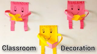 classroom decoration ideas  class decorative item making at home  tlm [upl. by Bentley]