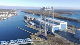 The Gantry Crane  Suwnica bramowa  Drone footage 4K [upl. by Anavoj]