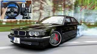 BMW 740I E38 344HP Drifting in Twig N Berries  Assetto Corsa W G27  Wheel Cam 99 [upl. by Asha]