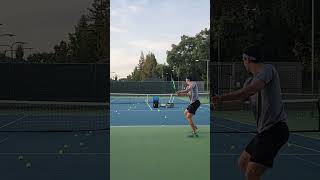 Early Backhand Practice with Slinger and Wilson Blade 104 v6 [upl. by Cerell]