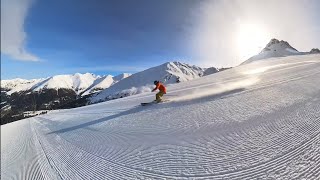 Nauders  Zirmhang  Ultimate First Lines 170324 ❄️ Early Morning Skiing [upl. by Jeffy]