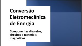 AULA 1  Conversão Eletromecânica de Energia  Parte A [upl. by Atinuj]