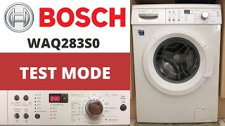 Bosch VarioPerfect WAQ283S0 Washing Machine  Test Mode [upl. by Clayborne334]