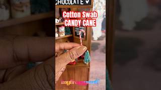 Making Mini Candy Canes for Dolls With Stuff Around The House  Cotton Swab Quick Craft [upl. by Fridlund473]