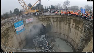 30Ż ŁÓDŹ BUDOWA TUNELU ŚREDNICOWEGO UL SKARPOWA 15 12 2023 [upl. by Nollek]