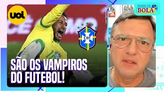 MAURO CEZAR CLUBE É SACANEADO PARA QUE AS SELEÇÕES POSSAM DESFILAR SÃO VAMPIROS DO FUTEBOL [upl. by Alasdair140]