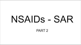 PharmD 5th Prof Medicinal Chemistry NSAIDs  SAR Part 2 [upl. by Nalahs]