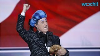 Stephen Colbert crashes RNC with clever Hunger Games costume [upl. by Vedi]