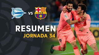 Resumen de Deportivo Alavés vs FC Barcelona 02 [upl. by Enirbas]