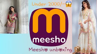 Meesho dresses unboxing  meesho haul  budget party wear dresses  meesho review  sharara set [upl. by Auqinal319]