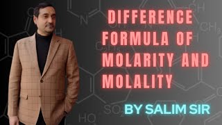 DIFFERENCE BETWEEN MOLARITY AND MOLALITY FORMULA [upl. by Reiche368]