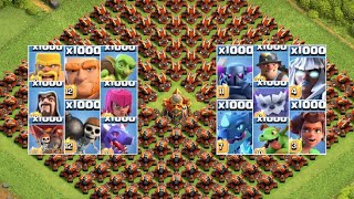 Unlimited Barracks Troops vs Max Scattershot Defense Epic Clash of Clans Showdown [upl. by Aninay470]