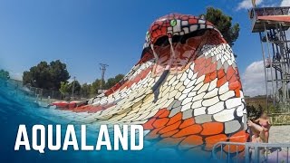 Water Slides at Aqualand El Arenal Mallorca [upl. by Stevena]