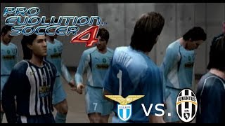 Pro Evolution Soccer 4  Lazio vs Juventus OPTION FILE SHOWCASE  NO MODS [upl. by Agrippina]