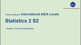 Edexcel IAL AS  A Level Statistics 2 Chapter 2 Poisson Distributions  1 [upl. by Jordain]