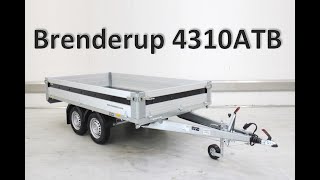 Brenderup 4310ATB 2000  dobbeltakslet ladtrailer boogietrailer entreprenør trailer [upl. by Cammi]