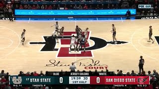 HIGHLIGHTS Utah State at San Diego State Mens Basketball 232024 [upl. by Hafeenah678]