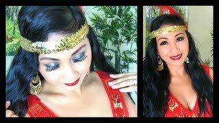 Great Gatsby Halloween Flapper Makeup Hair amp Costume [upl. by Yrellav]