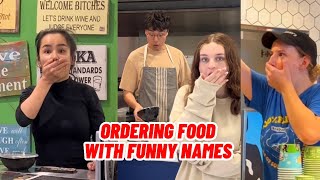 Ordering Food With FUNNY Names [upl. by Ellerrehc282]