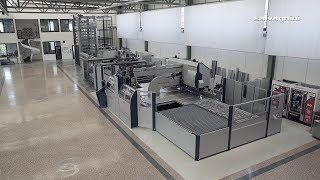 Salvagnini flexible manufacturing system S4P4 line kit production [upl. by Yebot]