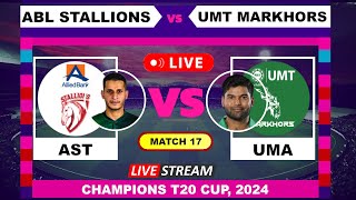 UMT Markhors vs ABL Stallions Live Cricket Today [upl. by Trometer]