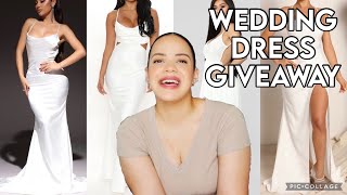 Trying On Fashionnova Wedding Dresses  Wedding Dress Giveaway CANCELLED [upl. by Tiffi]