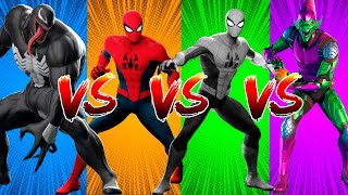 SUPERHERO COLOR DANCE CHALLENGE Venom vs SpiderMan vs Black SpiderMan vs Green Goblin [upl. by Jade572]