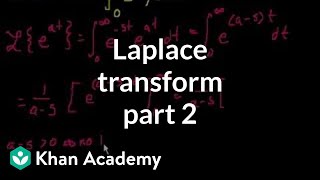 Laplace transform 2  Laplace transform  Differential Equations  Khan Academy [upl. by Suiravat472]