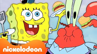 SpongeBob amp TMNT  60 MENIT di Krusty Krab 🍔  Nickelodeon Bahasa [upl. by Esereht]