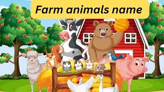 farm animals name in English  farm animals video  farm animals name for kids  Animals name [upl. by Subocaj]