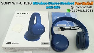 SONY WHCH510 wireless stereo headset with mic for sale Rs2000 Free Shipping Watch this video [upl. by Pump]