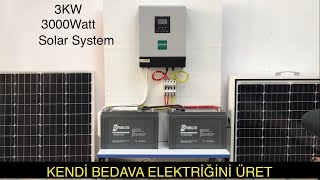 ELEKTRİK PARASI ÖDEMEYE SON GÜNEŞ ENERJİ SİSTEMİYLE ELEKTRİK BEDAVA [upl. by Colin570]