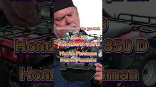 How to remove the gas tank Honda 8689 TRX 350 D series [upl. by Enenaj]