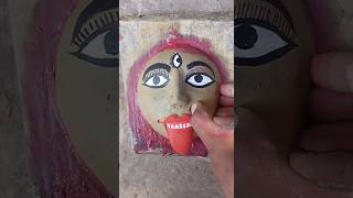 Clay art work idol making kalikalika face making 🔥🔥 Dont meesh kali short [upl. by Delacourt]