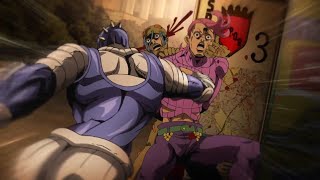 Giorno defeats Cioccolata and rescues Mista s Pistols  ジョルノはチョッコラータを倒し、ミスタのピストルズを救出する [upl. by Nylsoj]