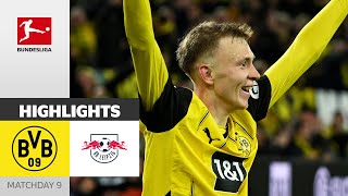 Dortmund Turns The Game Around  Borussia Dortmund  RB Leipzig 21  Highlights  Matchday 9 [upl. by Nodaj196]