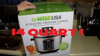 Unboxing a Huge 14 QT Pressure Cooker GoWise USA [upl. by Anayrb]