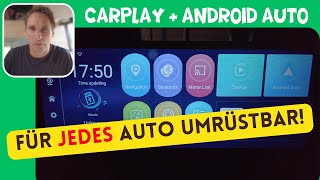 URVOLAX UR75A wireless Car Play amp Android Auto einfach nachrüsten Youtube Netflix usw abspielbar [upl. by Ahsinak762]