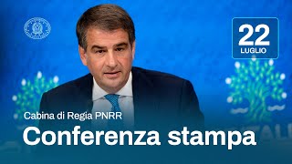 Cabina di Regia sul PNRR la conferenza stampa del Ministro Fitto [upl. by Anelehs]