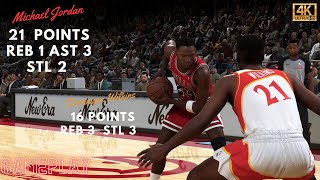 NBA 2K25  Michael Jordan Vs Dominique Wilkins  Chicago Bulls Vs Atlanta Hawks [upl. by Zednanref821]