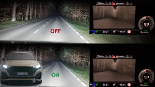 Audi Q7Q8 Laser Light with HD matrix LED  Night Vision Review amp RealLife Test  1001cars [upl. by Fezoj]