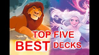 Top five BEST decks in Disney Lorcana [upl. by Liagabba981]