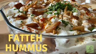 LEBANESE FATTEH WITH HUMMUS  RAMADAN RECIPES MIDDLE EASTERN FOOD طريقة تحضير فتة الحمص اللبنانية [upl. by Karoline]