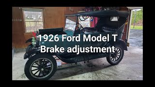 1926 Ford Model T Brake adjustment [upl. by Benildis219]