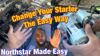 06 Cadillac DTS How To Change a Starter  NORTHSTAR Engine Intake Manifold [upl. by Burroughs311]