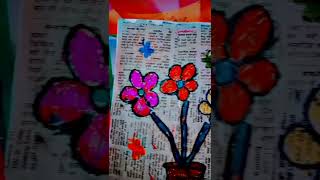 simple and easy collage with newspaper without scissors used collages artist collage craft [upl. by Akehsat725]