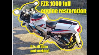 Yamaha FZR 1000 Exup Full engine restoration Part 10 [upl. by Halfon611]